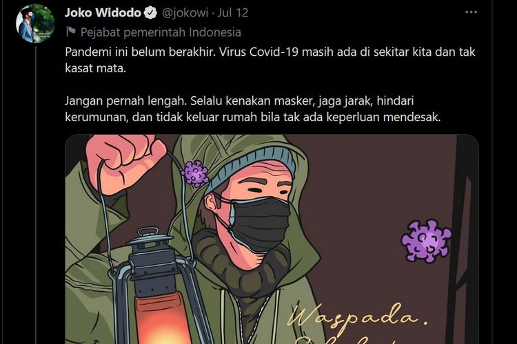 Ilustrasi media sosial Jokowi yang dicurigai netizen menjiplak media asal Turki. Istana Kepresidenan memberikan penjelasan