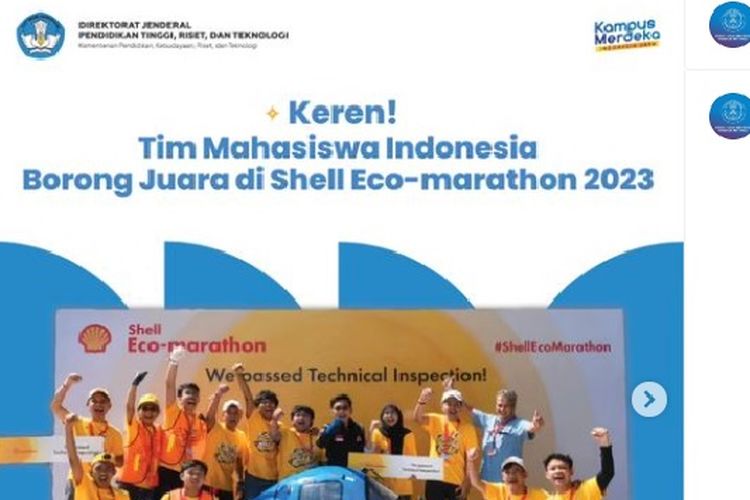 Tim Mahasiswa Indonesia Borong Juara di Shell Eco Marathon 2023

