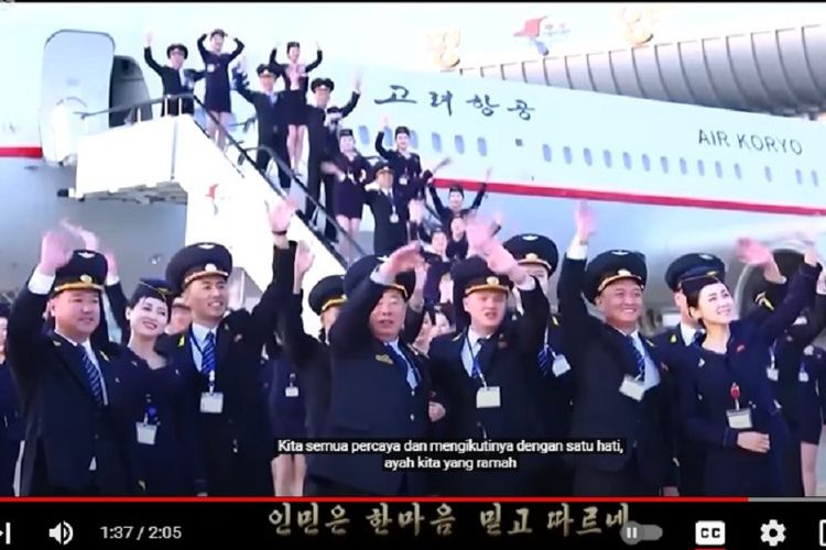 Video klip lagu propaganda Korea Utara berujudul 