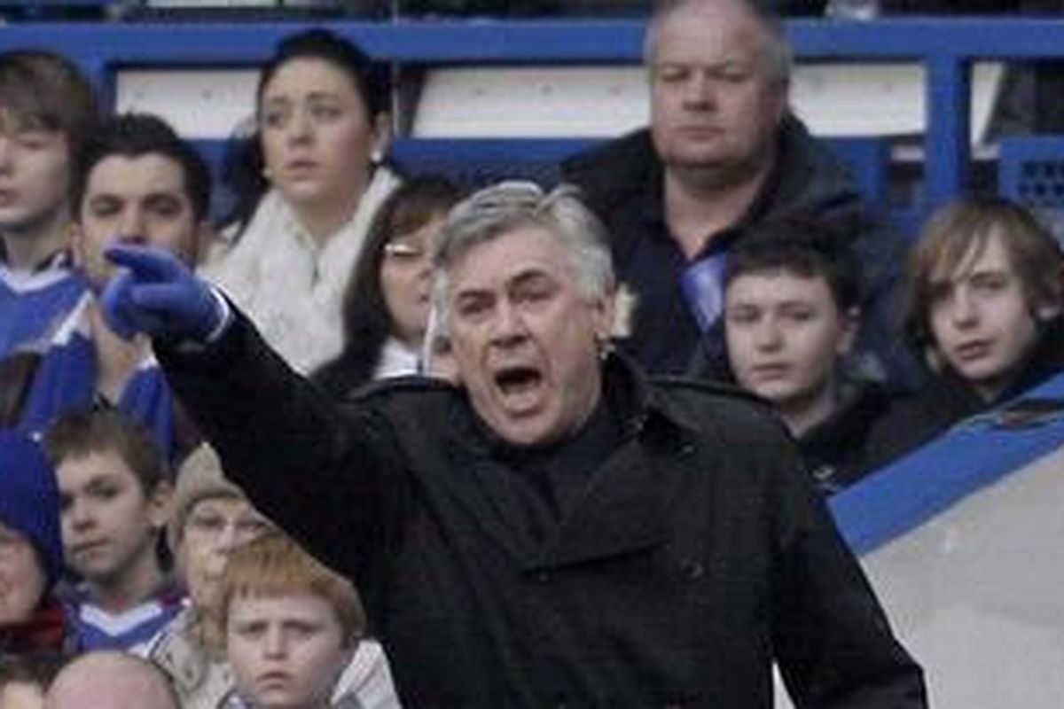 Manajer Chelsea Carlo Ancelotti.