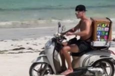 Viral, Video Pebalap Moto2 Filip Salac Jualan Es Krim Naik Scoopy, Warganet: "Agak Laen"