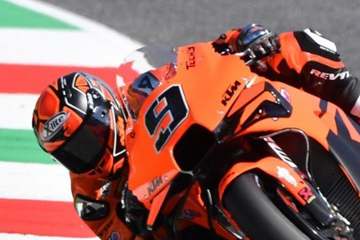 Danilo Petrucci saat berlaga pada sesi latihan MotoGP Italia 2021