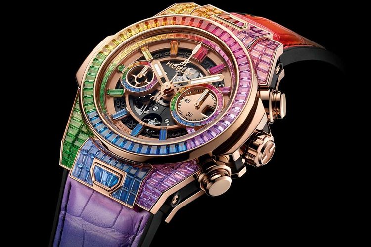 Hublot Big Bang Unico Full Baguette King Gold Rainbow