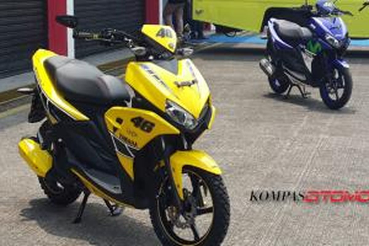 Modifikasi Yamaha Aerox edisi ulang tahun ke-60 Yamaha.