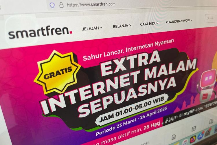 Bonus internet malam Smartfren selama Ramadhan 2023.