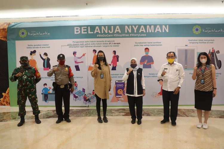 Manpower Minister Ida Fauziyah during a recent inspection to Kota Kasablanka Mall in Jakarta, Wednesday (June 17). 