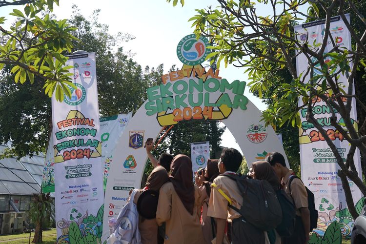 Festival Ekonomi Sirkulasi di Menteng, Jakarta Pusat, Rabu (17/7/2024).