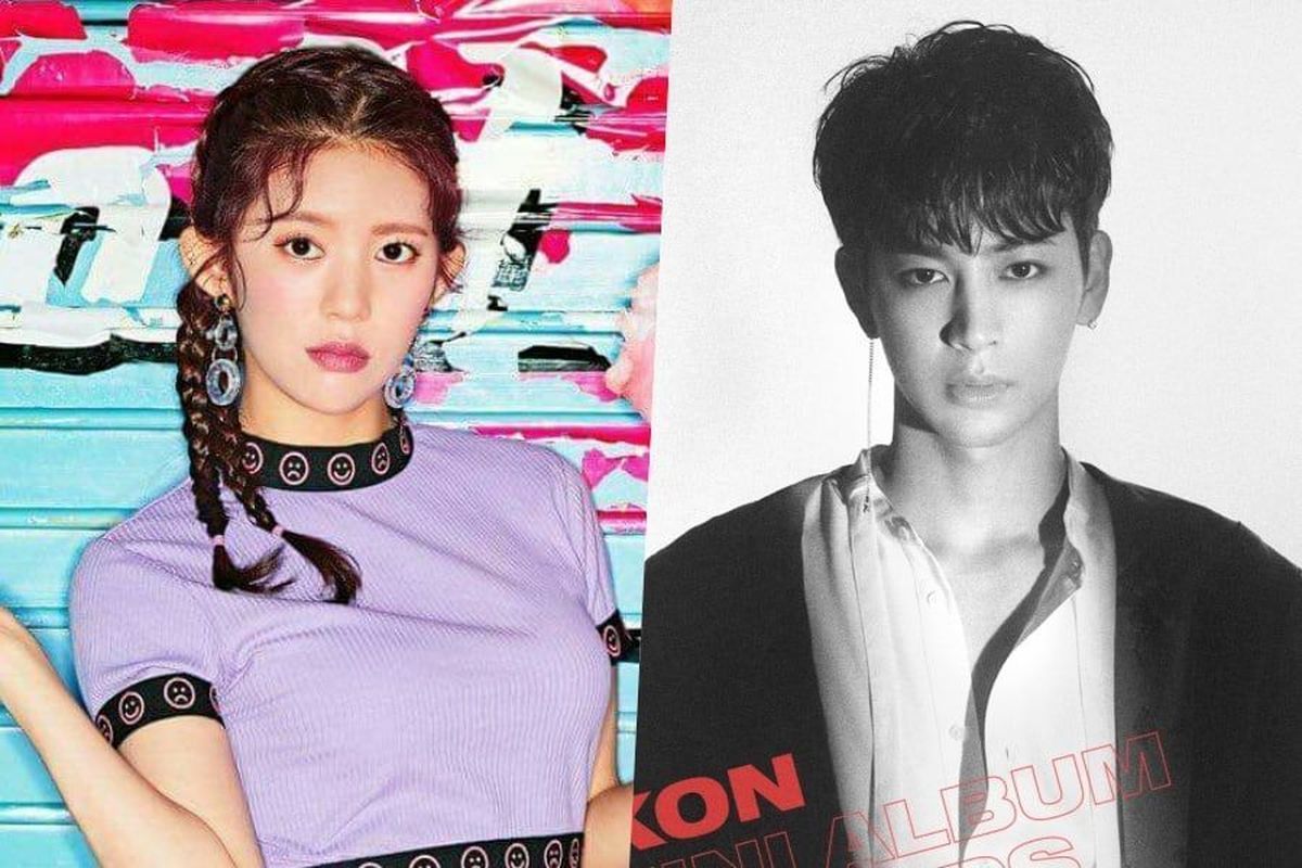 Daisy MOMOLAND dan Yunhyeong iKON yang tengah dikabarkan berpacaran.