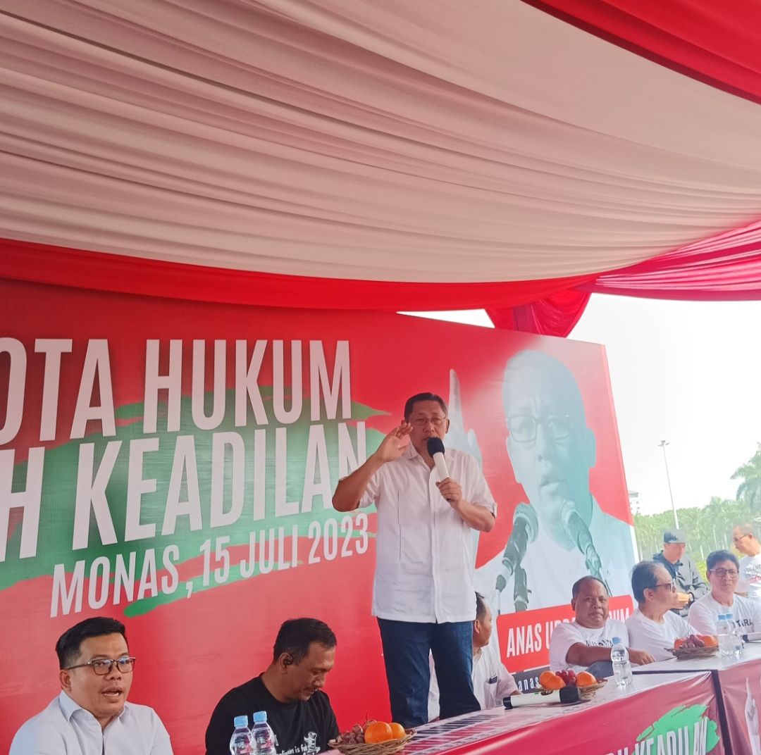 Anas Urbaningrum Sampaikan Pidato Politik di Monas, Singgung Soal Keadilan