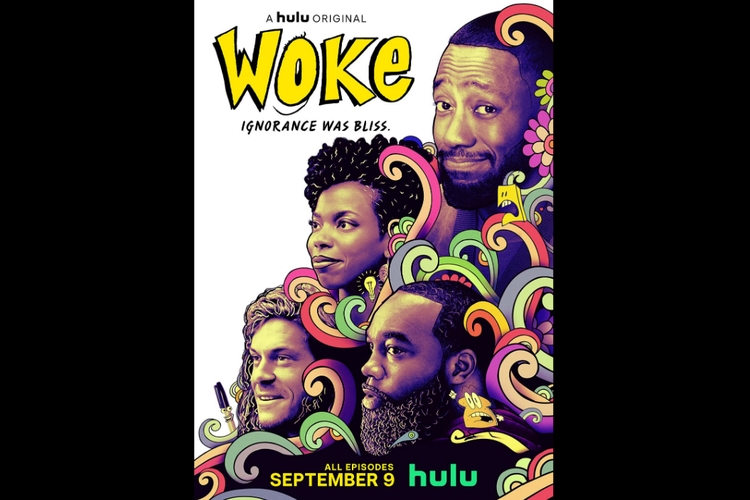 Lamorne Morris dalam serial komedi Woke (2020).