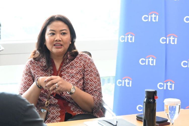 Director, Country Head of Corporate Affairs Citibank N.A. Indonesia (Citi Indonesia) Puni Ayu Anjungsari ketika ditemui di kantornya, Rabu (13/3/2024).