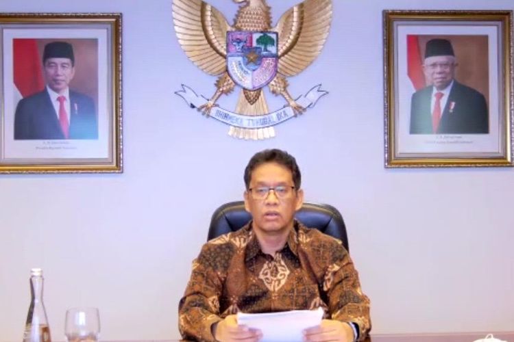 Ketua Dewan Komisioner LPS Purbaya Yudhi Sadewa mengumumkan tingkat bunga penjaminan di Jakarta, Rabu (29/9/2021).
