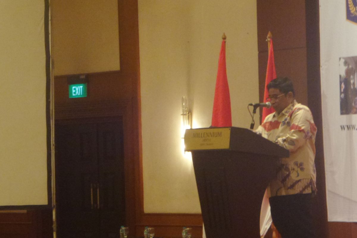 Plt Gubernur DKI Jakarta Sumarsono saat menghadiri Musyawarah PMI Provinsi DKI Jakarta, Jakarta Pusat, Selasa (11/4/2017)