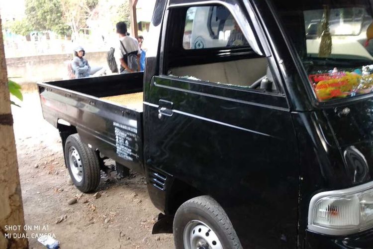 Mobil pick up yang diduga menabrak rombongan anak-anak di pawai karnaval HUT RI diamankan.