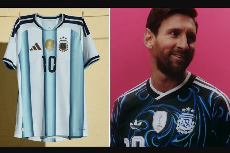 Jersey timnas Argentina yang jadi salah satu jersey terbaik Piala Dunia 2026.