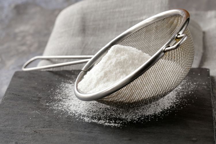 Ilustrasi gula bubuk atau icing sugar, biasa digunakan untuk baking. 