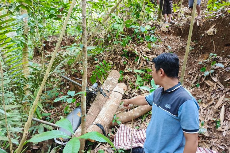 Motor Hilang Keseimbangan, Buruh Ojek Kayu di Wonosobo Terjun dan Tertimpa Muatan