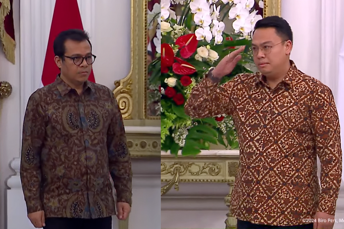 Presiden Prabowo Subianto menunjuk dua Wakil Menteri Komunikasi dan Digital untuk Kabinet Merah-Putih periode 2024-2029, yakni Nezar Patria (kiri) dan Angga Raka Prabowo (kanan). Pengumuman disampaikan di kompleks Istana Kepresidenan, Jakarta, Minggu (20/10/2024).