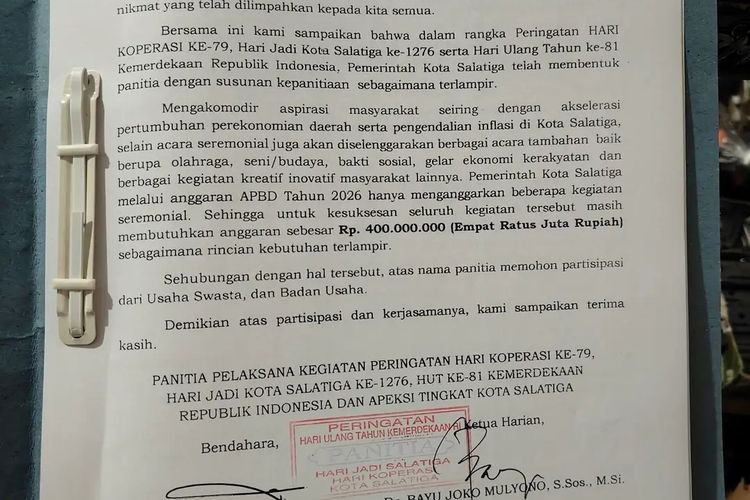 Akhirnya, Pemkot Salatiga Tarik Proposal Permohonan Dana Rp 400 Juta