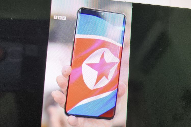 Ilustrasi HP yang dipakai di Korea Utara.