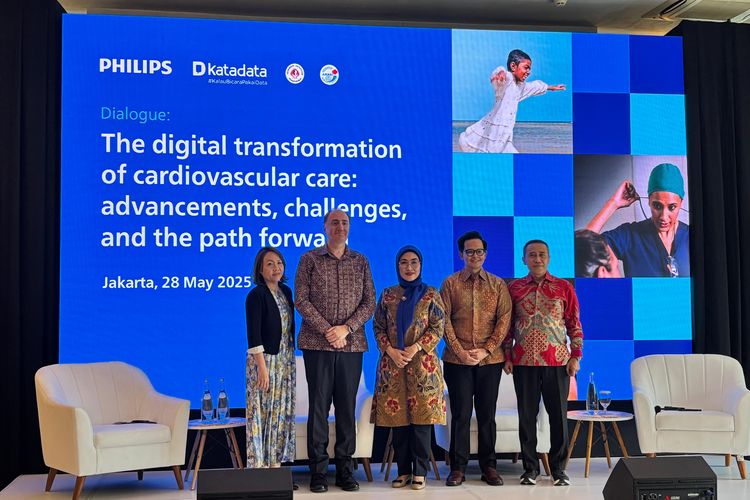 Diskusi publik ?Transformasi Digital dalam Perawatan Kardiovaskular: Kemajuan, Tantangan, dan Langkah ke Depan? yang digelar oleh Philips Indonesia bersama Yayasan Jantung Indonesia (YJI) dan Asosiasi Rumah Sakit Swasta Indonesia (ARSSI), di Jakarta, Rabu (28/5/2025). 