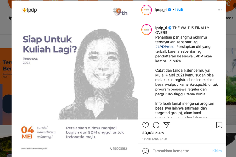 Beasiswa LPDP 2021, Apa Saja yang Didapat Penerima Beasiswa?