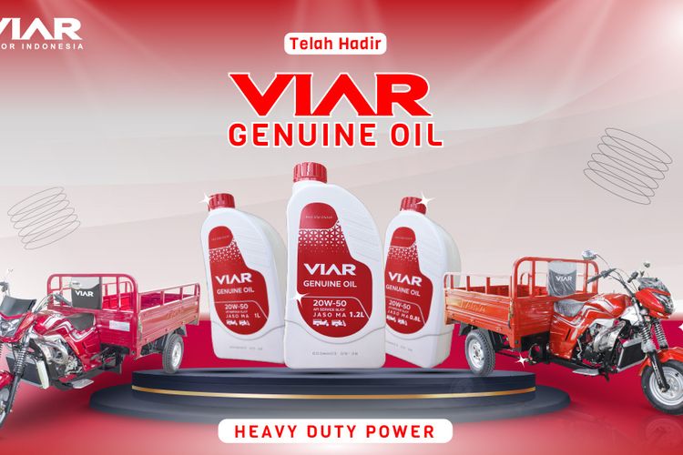 Viar Motor Indonesia resmi menghadirkan produk pelumas Viar Genuine Oil dengan varian kemasan 800 ml dan 1.000 ml, untuk mesin motor roda tiga dan juga ATV.