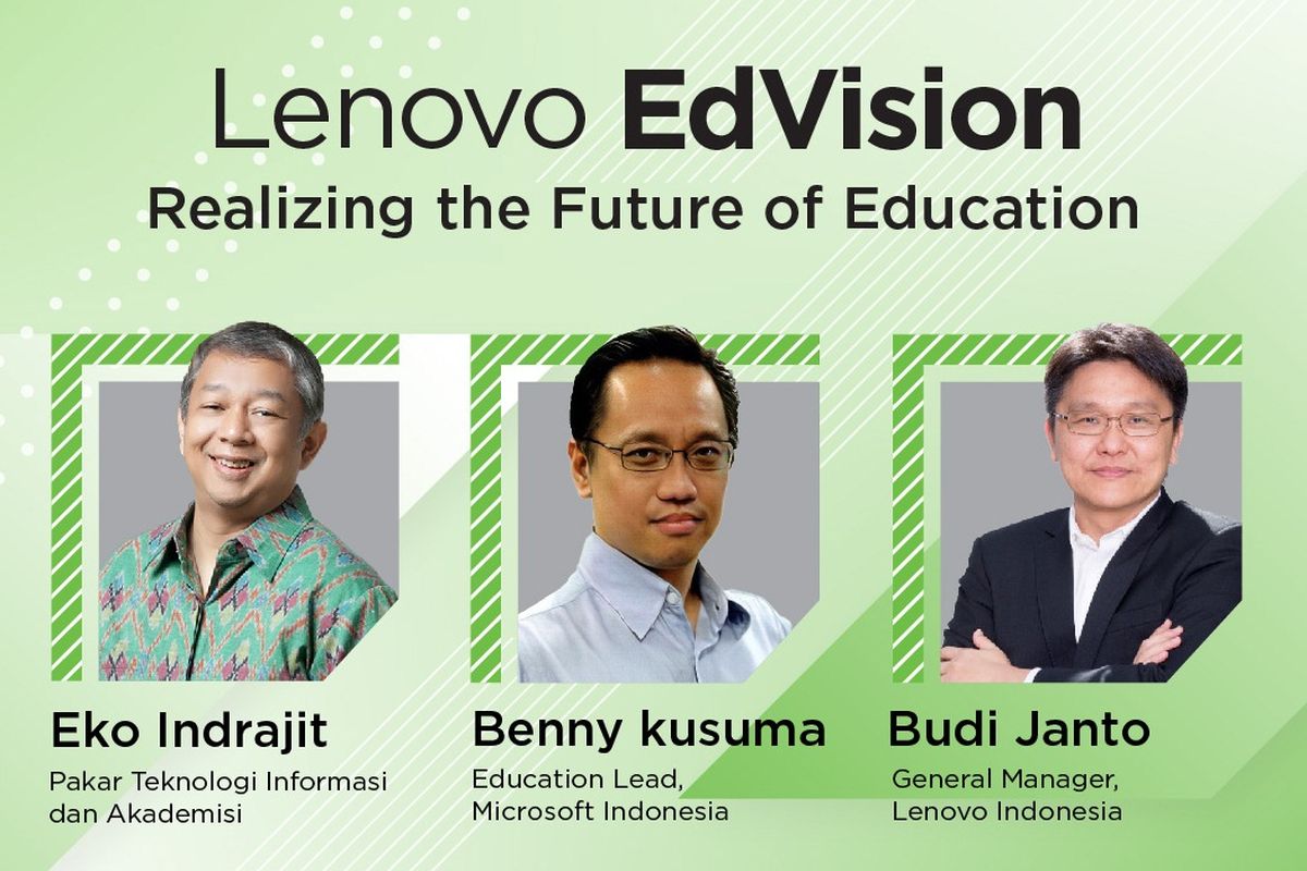 Para pembicara pada peluncuran Lenovo EdVision secara daring, Kamis (24/9/2020).