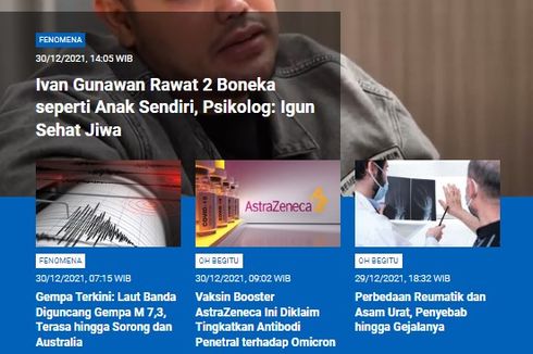 [POPULER SAINS] Ivan Gunawan Rawat 2 Boneka Seperti Anak | Gempa Terkini di Laut Banda | Vaksin Booster AstraZeneca untuk Omicron