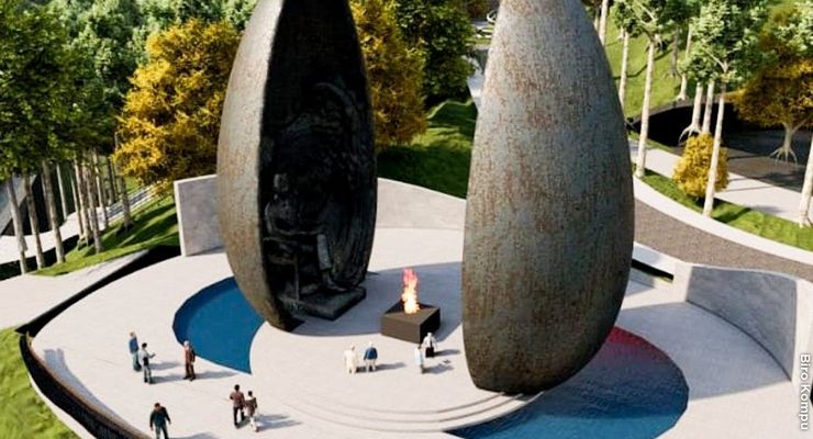 Memorial Park IKN Berbentuk Patung Cangkang Telur dan Burung Garuda
