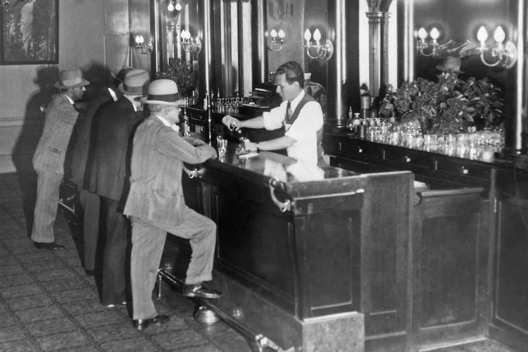 Speakeasy di era awal kemunculannya pada 1920-an di Amerika Serikat.