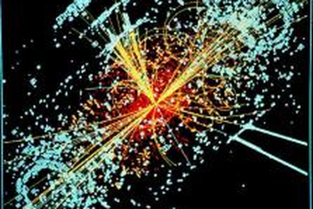 Ilustrasi eksperimen pencarian Higgs boson