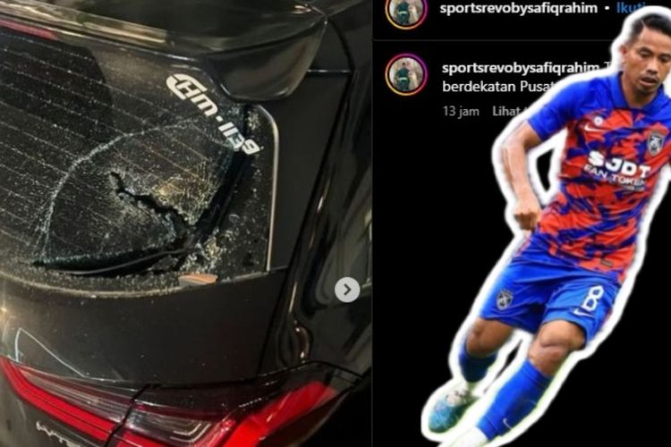 Tangkapan layar foto pemain Malaysia Safiq Rahim menjadi korban penyerangan pada Selasa (7/5/2024).