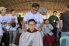 Potong Rambut Massal di Garut, Cak Imin Dipangkas Rambutnya oleh Tukang Cukur SBY dan Jokowi
