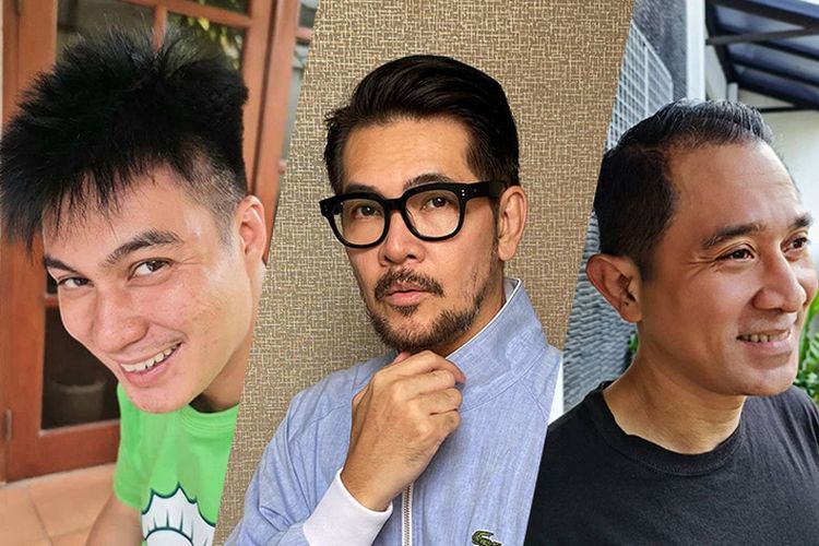  Baim Wong, Ferry Salim, dan Lukman Sardi memilih mewarnai rambut untuk solusi rambut ubanan. 