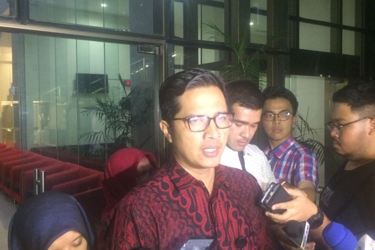 Juru Bicara KPK Febri Diansyah saat Ditemui di Gedung Merah Putih KPK, Jakarta, Jumat (14/9/2018).