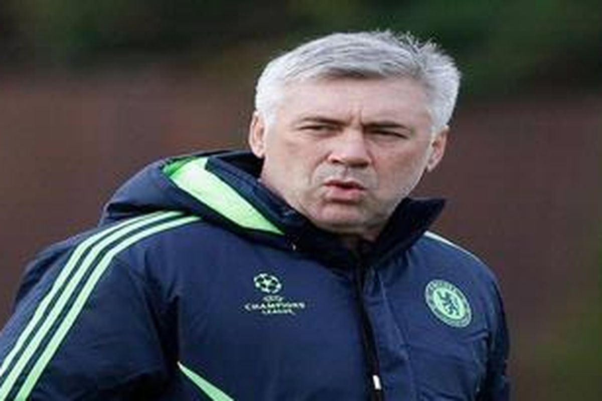 Pelatih Chelsea Carlo Ancelotti.