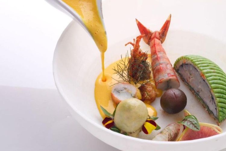 Makanan yang disajikan tim koki Indonesia di Bocuse d?Or, Lyon, Perancis pada September 2021. 