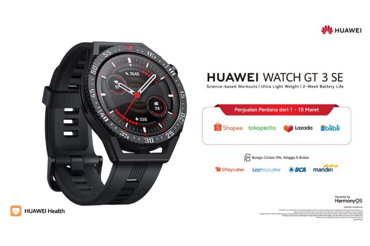 HUAWEI Watch GT 3 SE dapat dibeli di Official Store Huawei. 