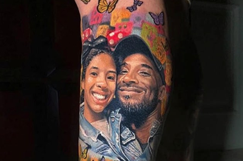 Tato Detail Wajah Kobe dan Gigi di Betis, Pukau Vanessa Bryant