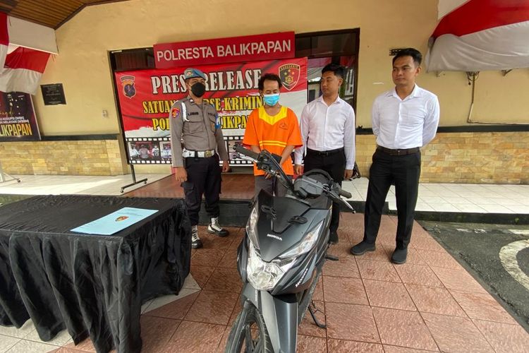 Pria di Balikpapan diamankan polisi karena curi motor temannya