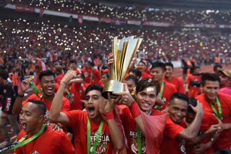 Persija Jakarta meraih juara Liga 1 2018, Rabu (24/4/2019)