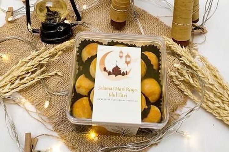 Kue kering nastar jadi salah satu isian dari hampers Lebaran Cake Joie di Surabaya