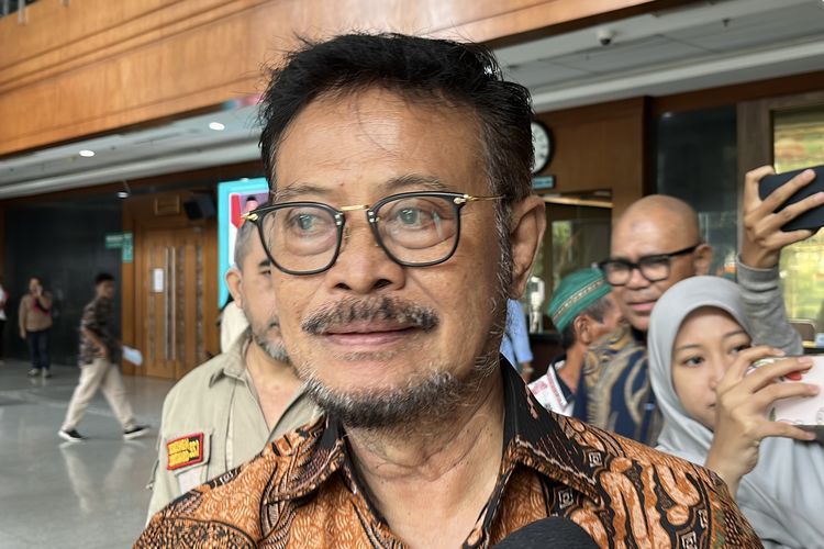 Mantan Menteri Pertanian (Mentan) Syahrul Yasin Limpo (SYL) saat ditemui di Pengadilan Tindak Pidana Korupsi (Tipikor) pada Pengadilan Negeri (PN) Jakarta Pusat, Senin (20/5/2024).