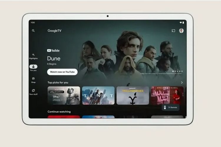 Google juga memamerkan tablet pertama buatannya. Tablet ini akan dirilis pada 2023 mendatang. 