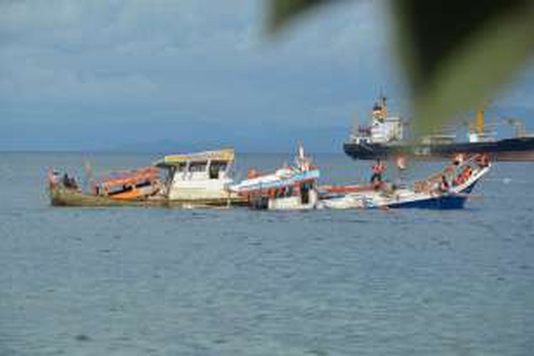 Tiga kapal nelayan asing ditenggelamkan di perairan Ternate, Maluku Utara bertepatan dengan Hari Kemerdekaan RI Ke-71 Tahun 2016