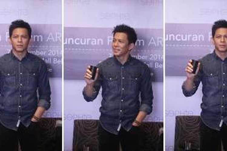 Ariel Noah saat menghadiri konferensi pers peluncuran parfum ARIEL IMPULSE Exclusive by Sophie Paris.