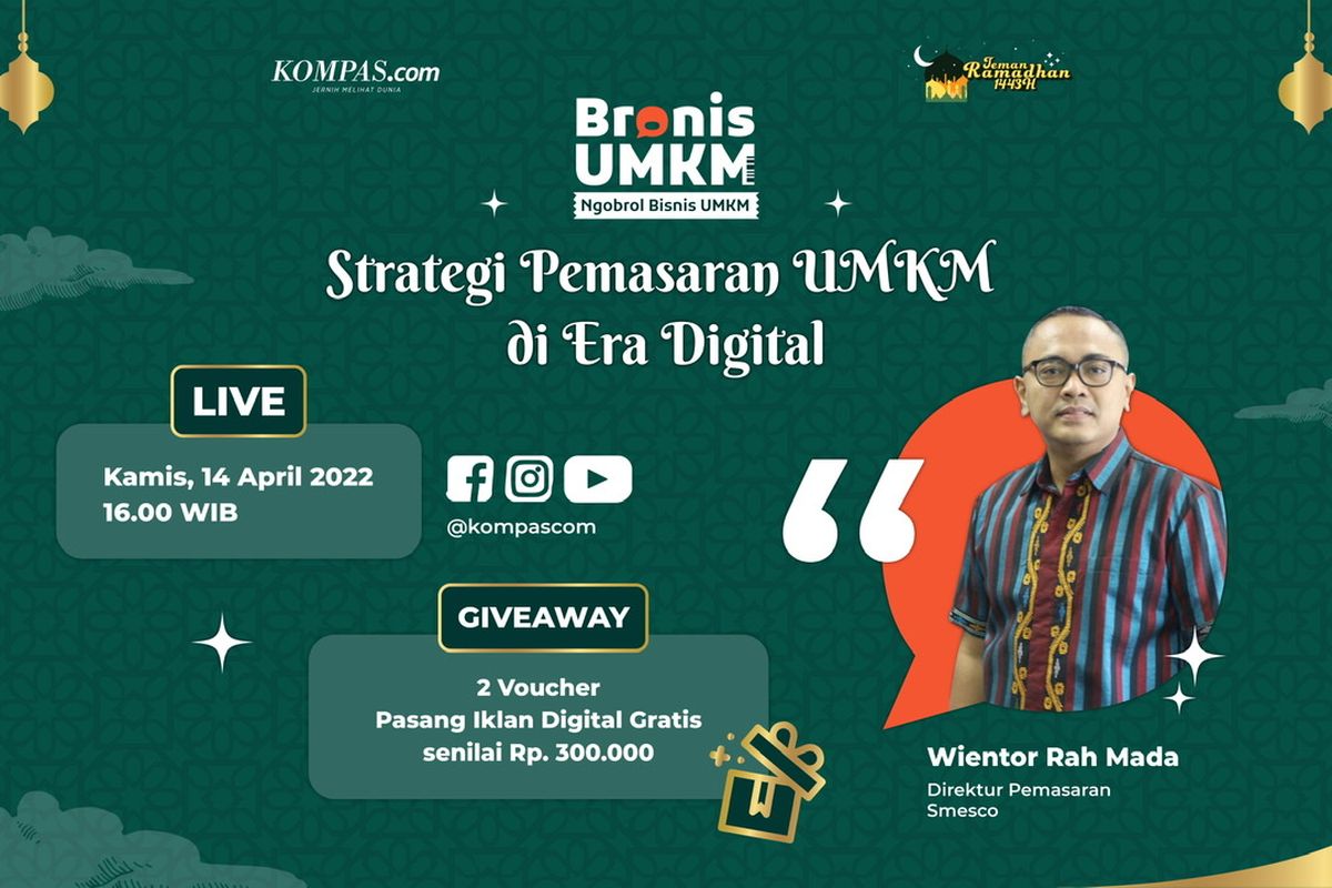 Acara live Talkshow Kompas.com rubrik UMKM.