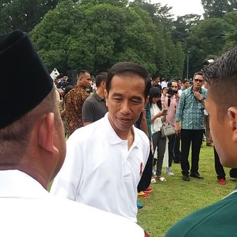 Presiden Joko Widodo di perayaan Hari Sumpah Pemuda di Istana Bogor, Sabru (28/10/2017)