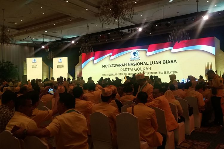 Suasana Musyawarah Nasional Luar Biasa (Munaslub) Partai Golkar di JCC, Senayan, Jakarta, Rabu (20/12/2017).